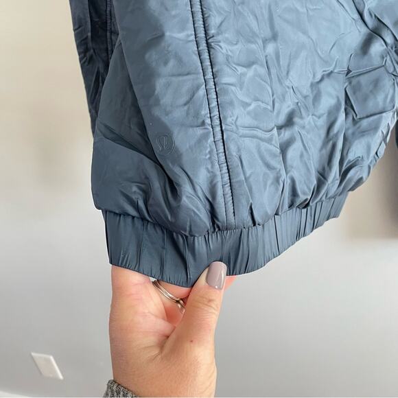 Lululemon | Women’s Scuba Hoodie Glyde Puffer Jacket Nocturnal Teal Lined Fleece - Picture 7 of 13